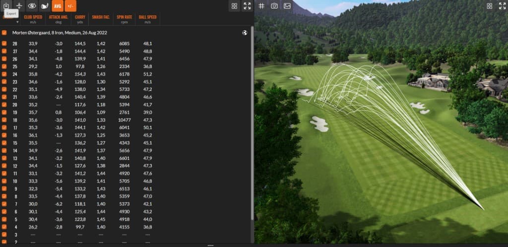 TPS interface with the export icon highlighted in the top left toolbar